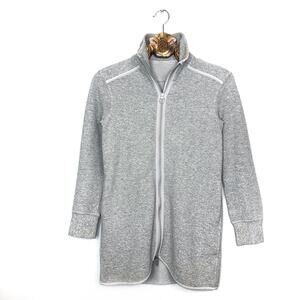Lululemon On Repeat Jacket Heathered Core Light Grey Sweatshirt Zip Front 2
